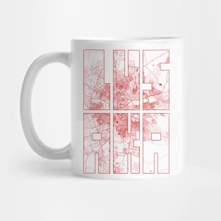 Lusaka,  Zambia City Map Typography - Oriental Mug